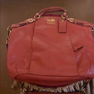 Coach large leather satchel.